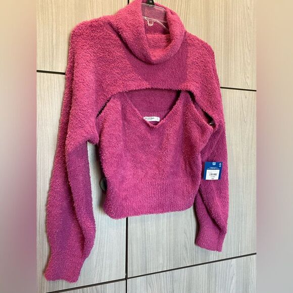 Arizona Womens Turtleneck Long Sleeve Sweater Set Juniors - Picture 5 of 9